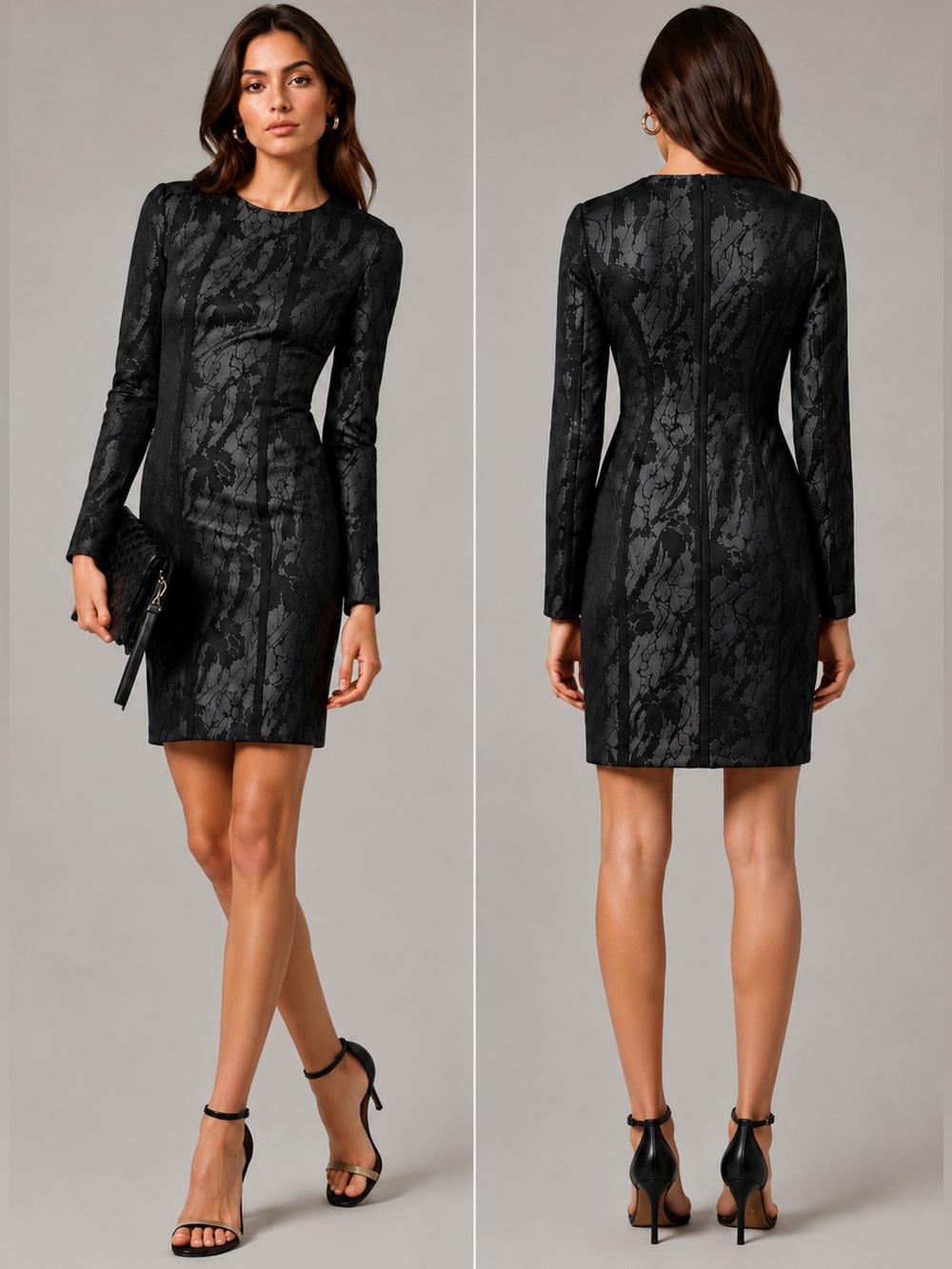 REISSโ Stunning Bodycon Kitty Lace fitted black dress size 4